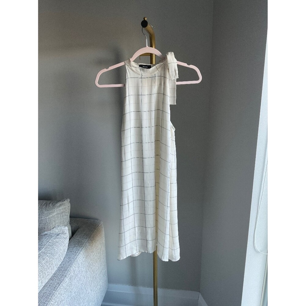 Theory 100% Silk Halter Dress